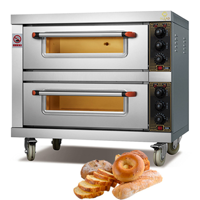 110v Commercieel Bakselmateriaal 3 Dek 6 Dienbladen Openluchtpropaan 500 Graad Elektrische Gasbakoven