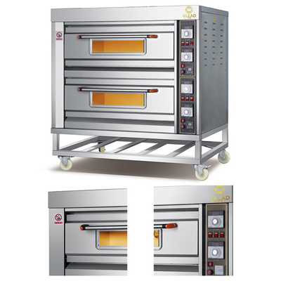Commerciële 16 Pizza 5 Pits Gasfornuis Met Guards Saj Hout Schilderen Liners Speed ​​Oven