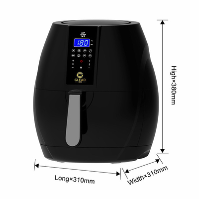 Zwarte 1200w Keuken Kookapparatuur Hoogwaardige Air Fryer