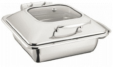 400x440x300mm Commerciële kookapparatuur 6L 2/3 Rechthoek Chafer W/O Frame Sliver Kleur
