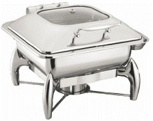 400x440x300mm Commerciële kookapparatuur 6L 2/3 Rechthoek Chafer W/O Frame Sliver Kleur
