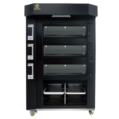 Commerciële bakapparatuur Zilveren witte gasoven met 200 W vermogen 0-302 R/m snelheid