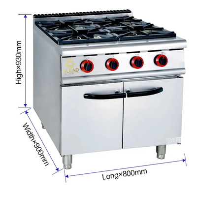 Professionele gasgrill met oven Laag lawaai Laagdrukklep Kookapparatuur Kookgereedschap