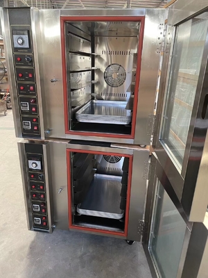 5 Tray Roestvrij staal Kleur Commerciële bakoven Convectieoven Elektrisch/gasverwarmingssysteem