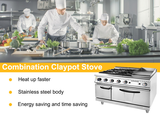 Heavy Duty Commercial Kitchen Cooking Equipment - NG/LPG 3.95/5.66Kg/h R13/4 Gasverbinding