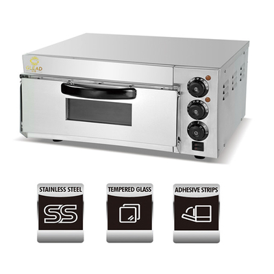 Elektrische roestvrijstalen pizza/broodoven model ZH-1M 2kw Power Commerciële bakapparatuur