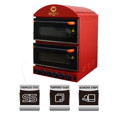 Roestvrij staal pizza broodoven ZH-2M-H Productiviteit Commerciële bakapparatuur