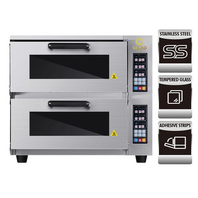 Elektrische pizza/broodbakmachine Productiviteit 5kw Commerciële oven ~ 220-240V 50HZ
