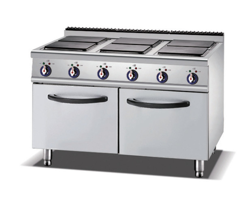 Digitale besturing Gas Restaurant Kookapparatuur Volledige gladde platenbakken 220-240V Zilveren Wit