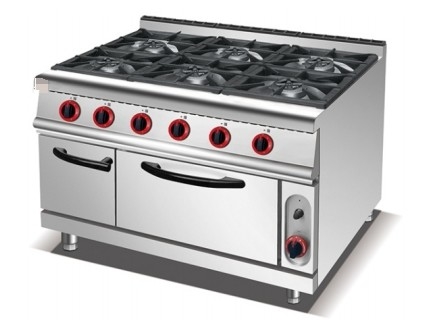 Roestvrij staal GL-RS-6 Kookapparatuur NG/LPG Gasverbruik 3,95/5,66 kg/uur