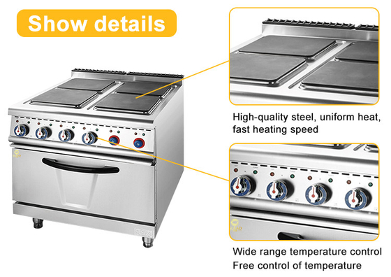 Elektrische restaurant kookapparatuur 29 kW 176 kg roestvrij staal GL-TT-6 model