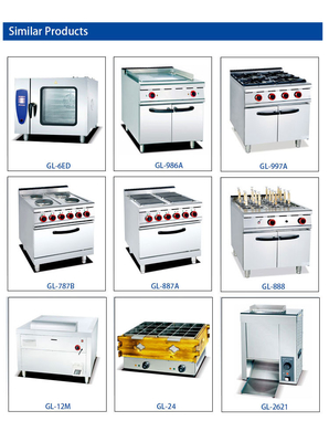 Elektrische kookapparatuur voor restaurants 29 kW vermogen roestvrij staal GL-TT-6 model