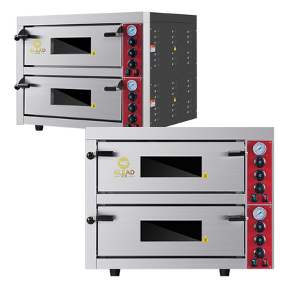 Commerciële pizza bakoven met 9kW stroom 3N-380V/220-240V Spanning 115KG Gewicht.