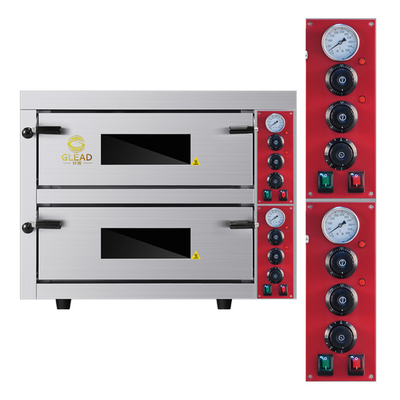 Commerciële pizza bakoven met 9kW stroom 3N-380V/220-240V Spanning 115KG Gewicht.