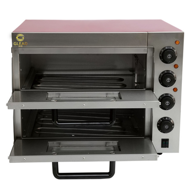 3kw elektrische pizzabakoven Commerciële apparatuur met marmeren/roestvrijstalen basis