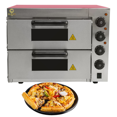 3kw elektrische pizzabakoven Commerciële apparatuur met marmeren/roestvrijstalen basis
