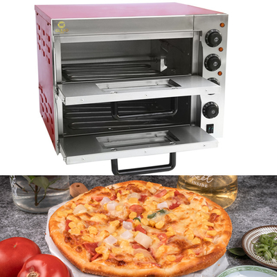 3kw elektrische pizzabakoven Commerciële apparatuur met marmeren/roestvrijstalen basis