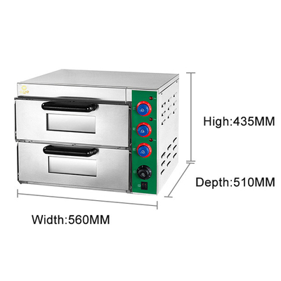 Commerciële baktoestellen voor pizzeria Temperatuur 50-350C Uitleg Afmeting 560*556*435mm