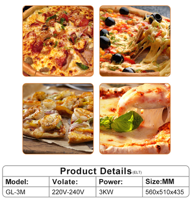 Commerciële baktoestellen voor pizzeria Temperatuur 50-350C Uitleg Afmeting 560*556*435mm