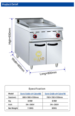 Keukenapparatuur voor fastfood 800×900×850 70 voor commerciële keukens