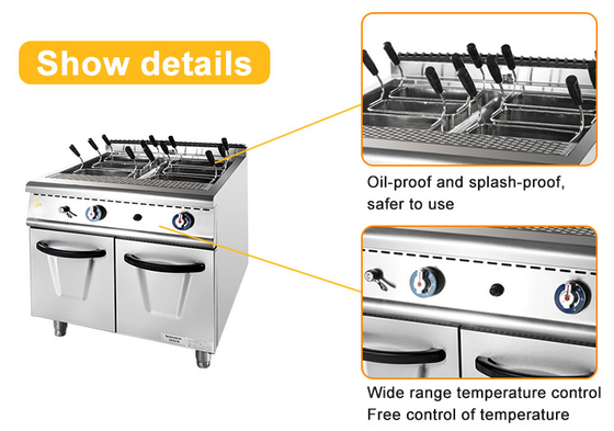GL-RM-6 Restaurante kookapparatuur met LPG/NG-voeding en 340x550x270/30x2L tankgrootte