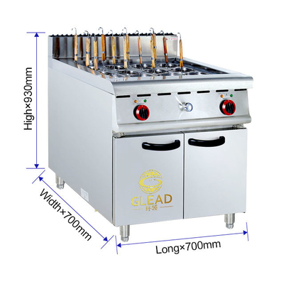 Gasrestaurant kookapparatuur met roestvrij staal en tankgrootte 340x550x270/30x2L