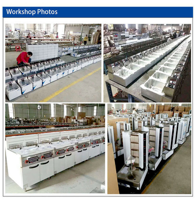 800×900×850 70 Roestvrij staal Fastfood keukenapparatuur voor grote productie