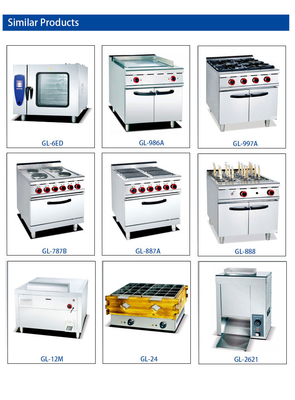 Hoogcapaciteits restaurant-kookapparatuur met gasverbinding R13/4