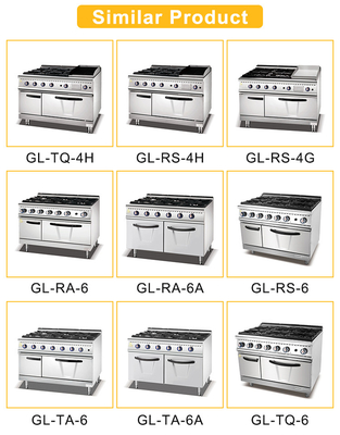 800×900×850 70 Commerciële keuken- en kookapparatuur met LPG/NG-voeding 24