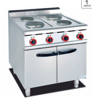 Kookplaat van roestvrij staal Gaskooker Commerciële keukenapparatuur met 11,2 kW Vermogen 100-300.C Temperatuurbereik Standing