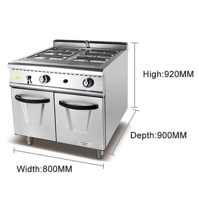 800×900×850 70 Gasverbruik Restauranten Kookapparatuur voor het koken in grote hoeveelheden