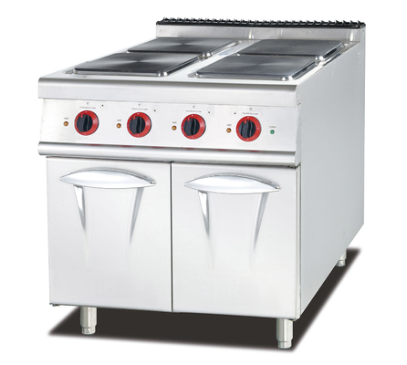 Gaskookplaten van roestvrij staal Keukenapparatuur 10kw 220V 4 Brander 100-400°F