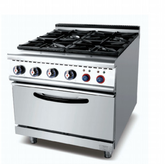 Commerciële gaskachel met 4 branders voor soepvloer Staande gaskachel - Temperatuurbereik 100-400°F
