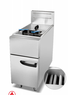 Gasfrituur met 2 branders 30kg 11,2kw Kookapparatuur Commerciële kookapparatuur 220V Spanning