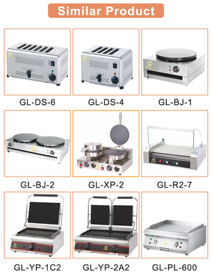 Gasverbruik LPG/NG 1,29/1,92 kg/uur voor restaurantkookapparatuur van 180 kg