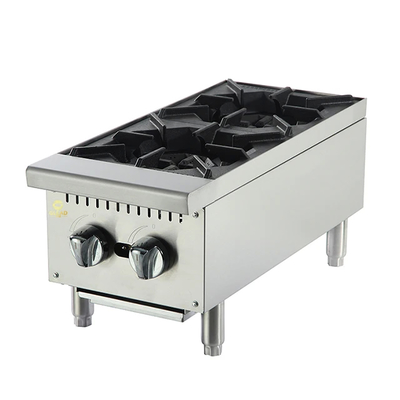 Draagbare kookplaat met gas voor pasta's roestvrij staal 6 brander GL-K6015R 38KG - LPG/NG-toevoer