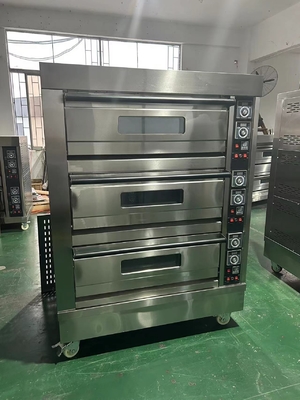 Gas aangedreven NBO-G306 3 dek 6 diensten Oven voor het bakken van brood, eieren en meer