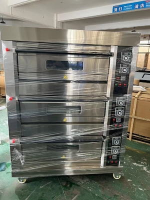 Gas aangedreven NBO-G306 3 dek 6 diensten Oven voor het bakken van brood, eieren en meer