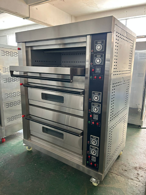 Gas aangedreven NBO-G306 3 dek 6 diensten Oven voor het bakken van brood, eieren en meer