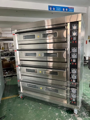 16 trays capaciteit gas aangedreven bakkerij dek oven 220V50HZ 0.3KW vermogen