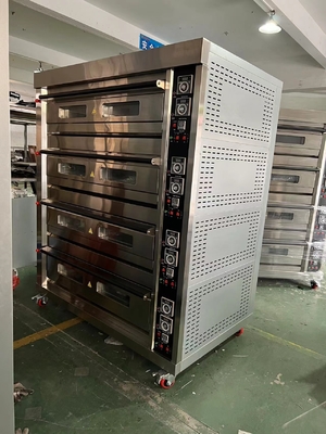 16 trays capaciteit gas aangedreven bakkerij dek oven 220V50HZ 0.3KW vermogen