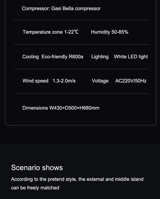 168L hotelkoelkast met één temperatuurzone 160W Power roestvrijstalen deurvoering
