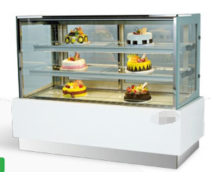 220V/50Hz Cake Showcase Koelinstallatie Temperatuur 3C-10C Marmer/roestvrij staal basis