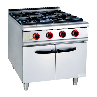 Commerciële gasreeks met 4-brander / gasoven 20,8 kW Power Restaurant kookapparatuur GH-987A