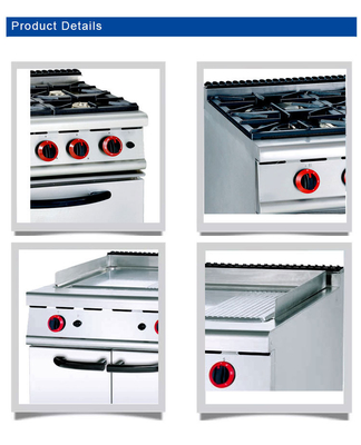 Commerciële gasreeks met 4-brander / gasoven 20,8 kW Power Restaurant kookapparatuur GH-987A