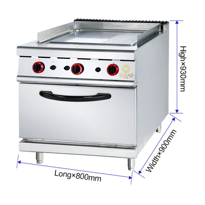 20.8 kW gas bereik met 4-brander oven voor restaurant keuken efficiency