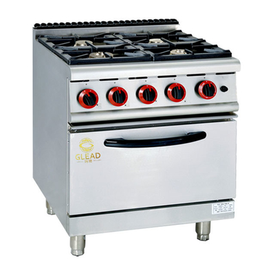 Commerciële gasreeks met 4-brander / gasoven 20,8 kW Power Restaurant kookapparatuur GH-987A