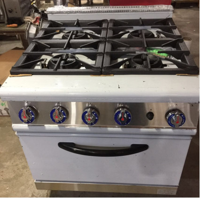 20.8kw Gas Range Kookapparatuur Met 4-brander Gasoven Zwaargewicht 153kg Gewichtscapaciteit