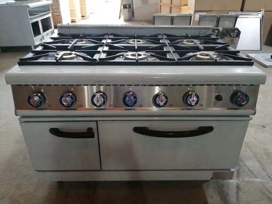 20.8kw Gas Range Kookapparatuur Met 4-brander Gasoven Zwaargewicht 153kg Gewichtscapaciteit