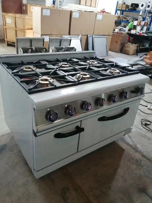 20.8kw Gas Range Kookapparatuur Met 4-brander Gasoven Zwaargewicht 153kg Gewichtscapaciteit